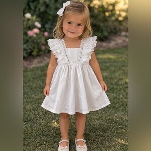 NWOT: White Lace Kids Dress